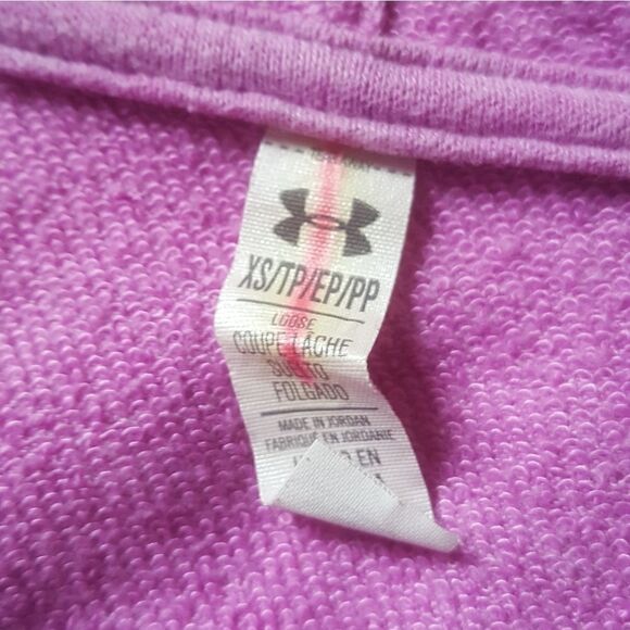 Under Armour Long Sleeve Purple Sweatshirt Hoodie Size XS - Picture 6 of 7